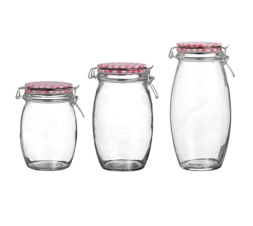 Glass storage clip top jars - clip,