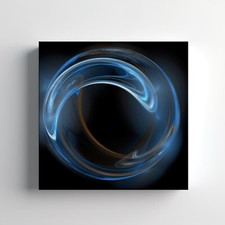 Abstract Blue Moon Canvas