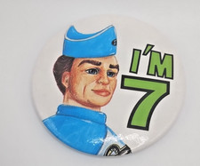 Retro Thunderbirds Birthday 7th Badge Preowned 