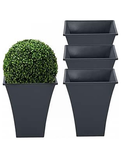 Slate grey plant pots - x,