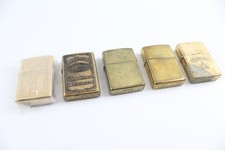 Zippo Brass Pocket Lighters Tobacciana Collectables Inc Boxed Adverstising 