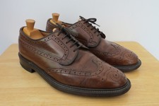 Loake Brown Oxford Brogues UK 8 Shoes Leather England Northampton Derby Lace Up