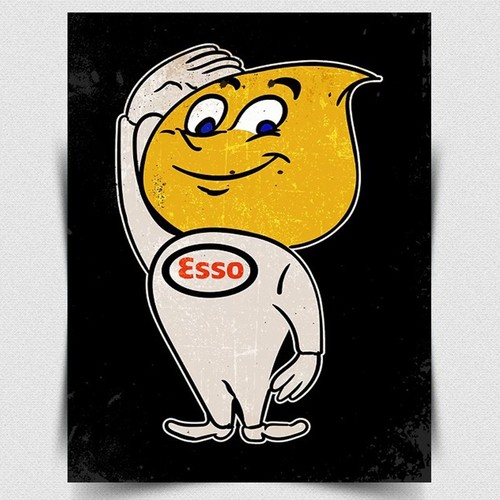 Esso motor oil sign - esso,