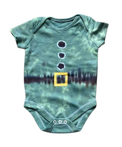 Christmas tie dye elf baby - tie-dye,