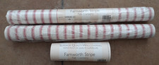 Laura Ashley Wallpaper.Farnworth Stripe.Pale Cranberry. 2 rolls.Unused.2017.