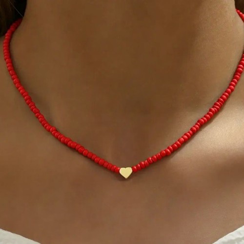 Elegant beaded heart - beaded,