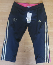 Adidas Team GB Womens 3/4 Pants Black UK 10 14 X25428 2012 (A21)