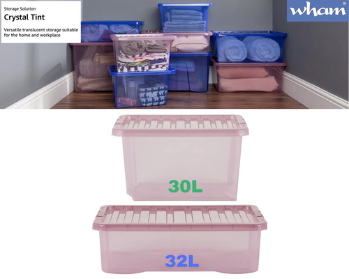 Wham plastic storage boxes - plastic, &