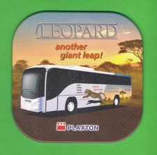 Hard Plastic Drinks Coaster Mat - Plaxton Leopard - Another Giant Leap! - c.2013