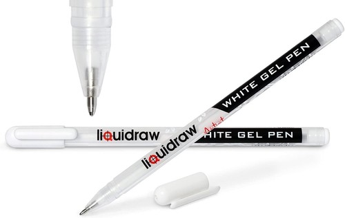 Liquidraw white gel pen - gel,