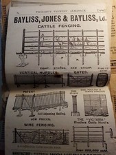 Sa19 Ephemera undated ad bayliss Jones & bayliss cattle fencing Wolverhampton