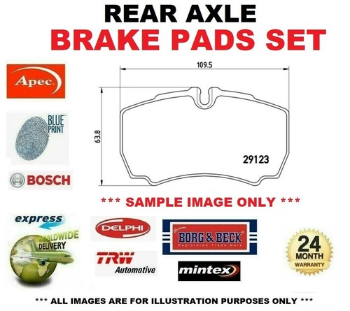 Rear brake pads - brake, for