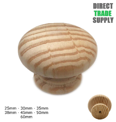 Wood door knobs - wood, pine