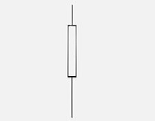Matt black metal spindle - matt,