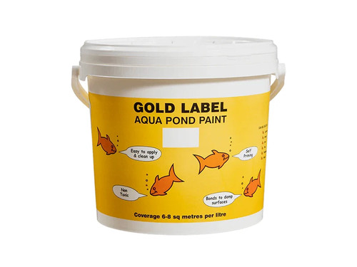 Gold label pond - gold, paint