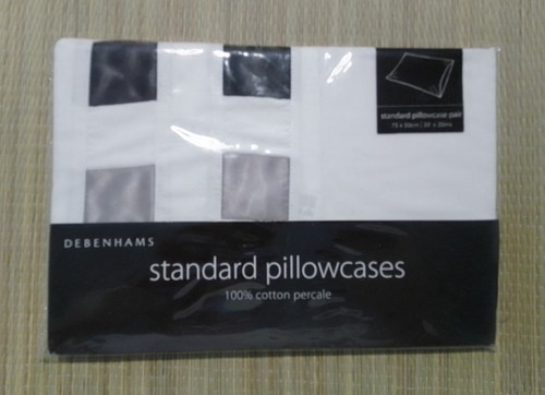Debenhams pillowcase pair grey - pair,