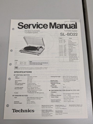 Technics bd22 servo - sl-bd22, fg