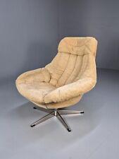 Vintage Danish Swivel Chair Beige Velour Bramin H W Klein MCM Retro EB8767 MSWI