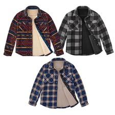 Mens Fleece Lined Check Shirt