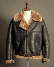 Vintage Sheepskin Shearling Flying Jacket RAF Style Made in Somerset 44 L
