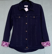 D&Co Navy Denim jacket, comfy QVC Limited Edition, stretchy, Size XS, £55.50rrp