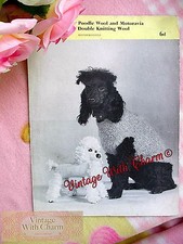 Vintage Knitting Pattern Dog