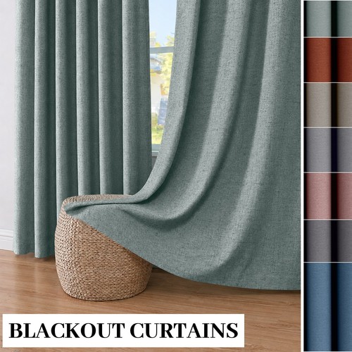 Natural linen curtains pack - natural,