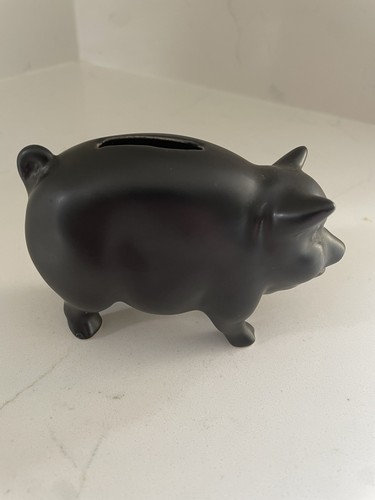 Sylvac black pig money box - black,