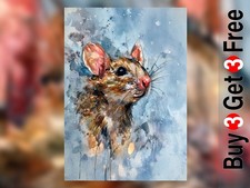 Gentle Field Mouse Watercolor
