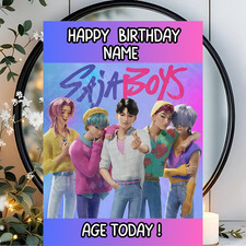 KPOP DEMON HUNTERS Personalised Birthday Card - Movie Saja Boys Huntr/x K-Pop