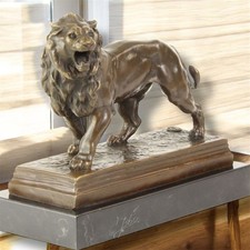 Bronze Lion Statue Marble