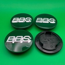 bbs rs lm rz Logos Emblem 3d Green/silver 70mm Set Of 4 56.24.073