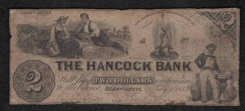 1853 the hancock bank - $2,