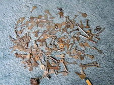 Job Lot Of Vintage  Keys In Wooden Box