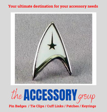 Brand new Star Trek Film series Star Trek Logo white pin badge tie pin badge