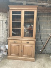 Oak Dresser Display Cabinet