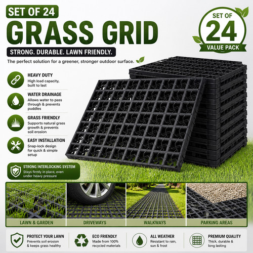 Set gravel grass grid - 24],