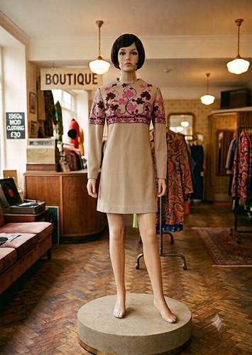 Vintage crimplene embroidered - vintage,