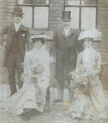Cabinet card photo wedding - photo,