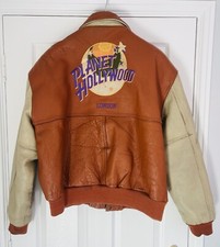 Planet Hollywood Stallone Legendary 90’s Leather Jacket XL super Rare & Cool!!