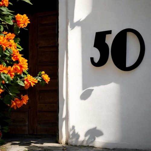 House numbers art deco font - house,