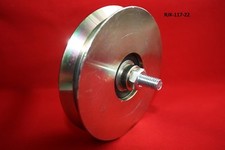 117mm Steel V Groove slide gate pulley wheels suit for tube, bar, rope