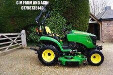 JOHN DEERE 2026R COMPACT TRACTOR 60" MULH DECK DUALREAR SERVICES & CONTROL LEVER