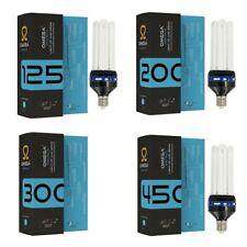 OMEGA 125W 200W 300W 450W CFL Bulbs High Output Hydroponic Growing Lamps Blue