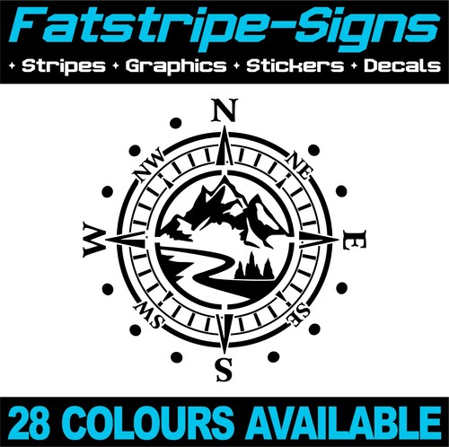 Compass mountains stickers - compass,