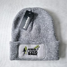 Border Counties Rally Adults Grey Embroidered Beenie Hat One Size Brand New 