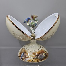 Vintage Porcelain musical egg Adrian C. Ridgy Bradex ‘Jewel of the Garden’