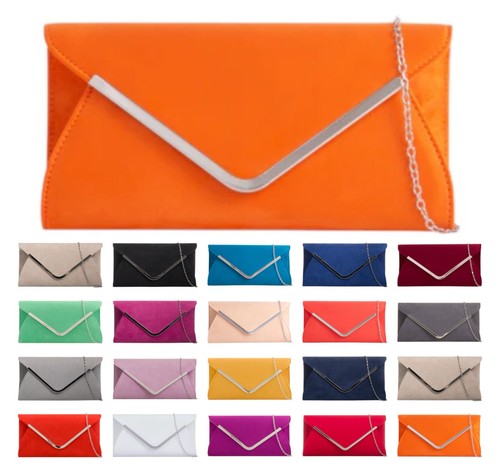 Women faux suede clutch - clutch, bag