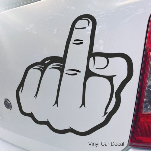Middle finger funny car van - middle,