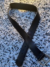 Ex Police Large Black Leather Kit Belt. 32/34” Waist. Used. Z23. 